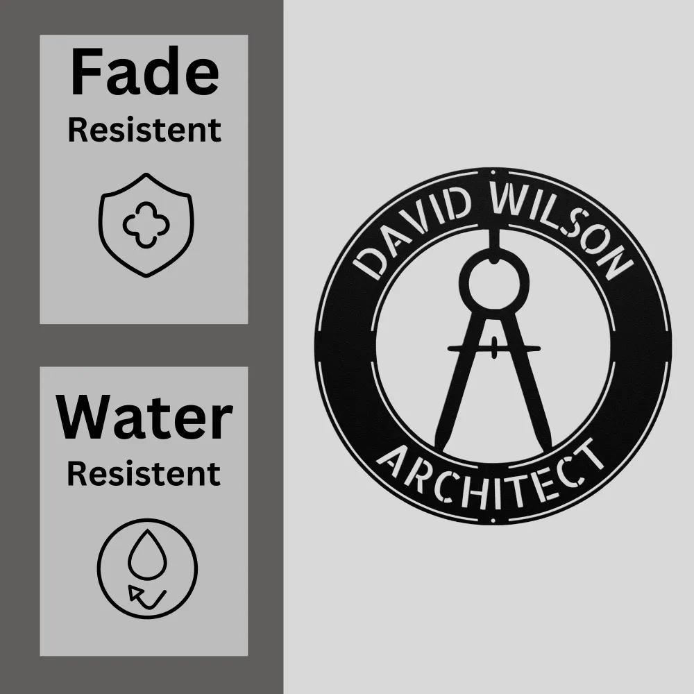 Personalized Architect Metal Sign